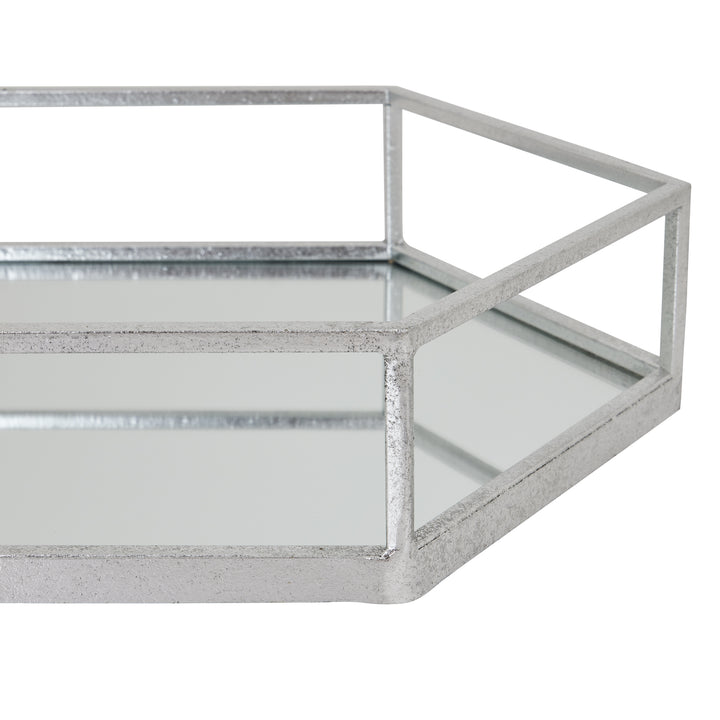 Silver-Hexagon-Set-Of-Two-Trays