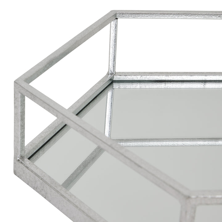 Silver-Hexagon-Set-Of-Two-Trays