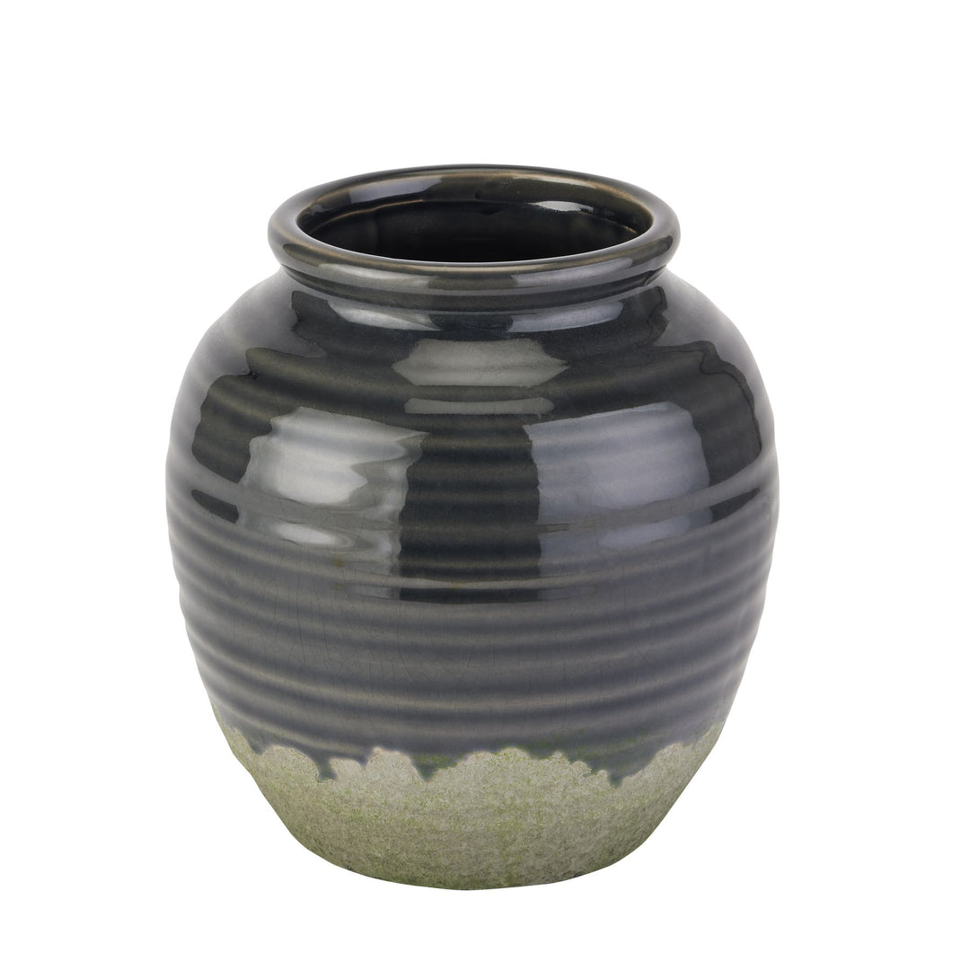 Modern & Stable: Navy Squat Vase by Seville Collection