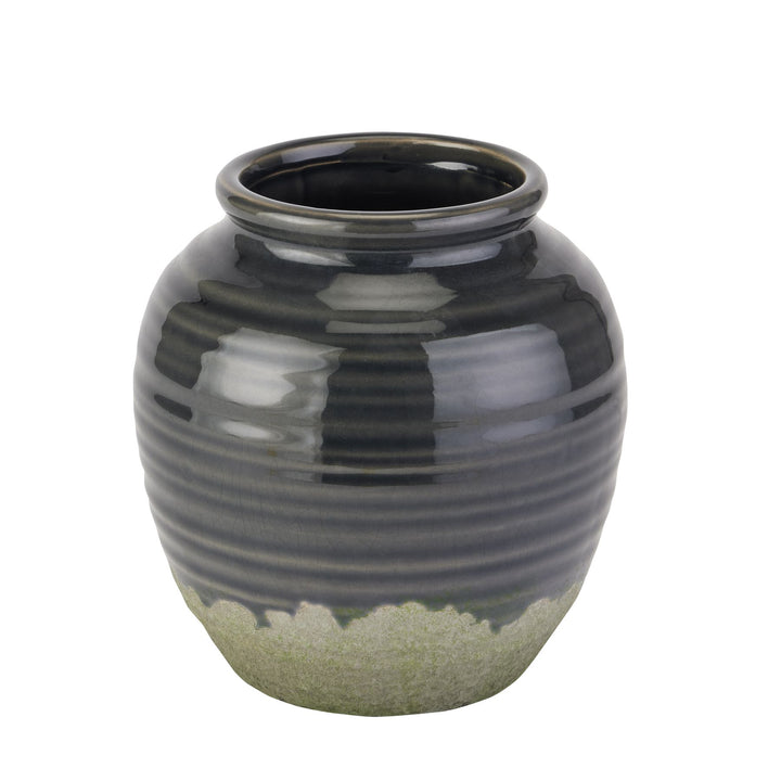 Modern & Stable: Navy Squat Vase by Seville Collection