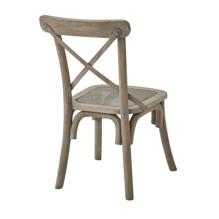 Copgrove Cross Back Dining Chair with Rush Seat