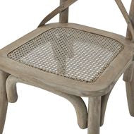 Copgrove Cross Back Dining Chair with Rush Seat