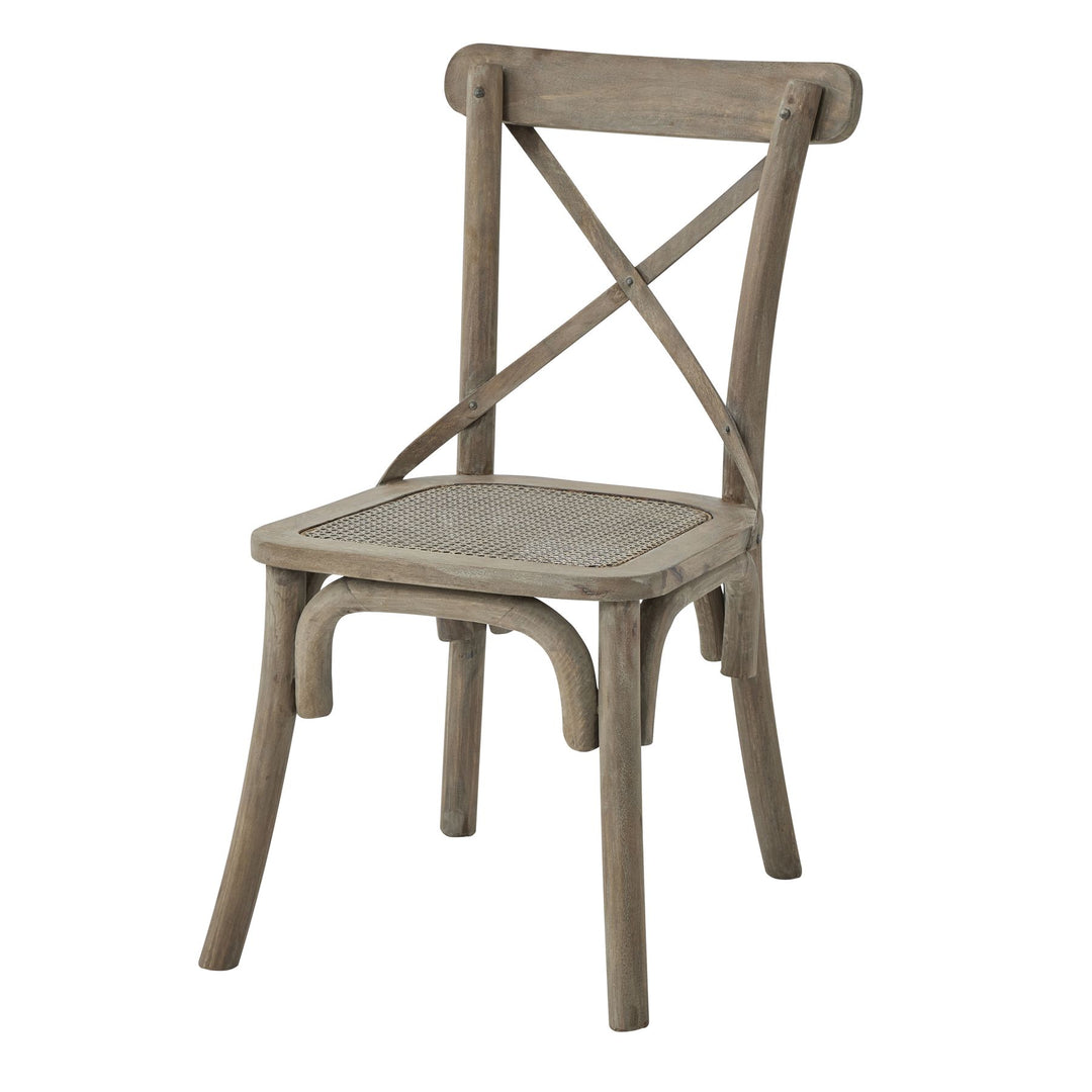 Copgrove Cross Back Dining Chair with Rush Seat