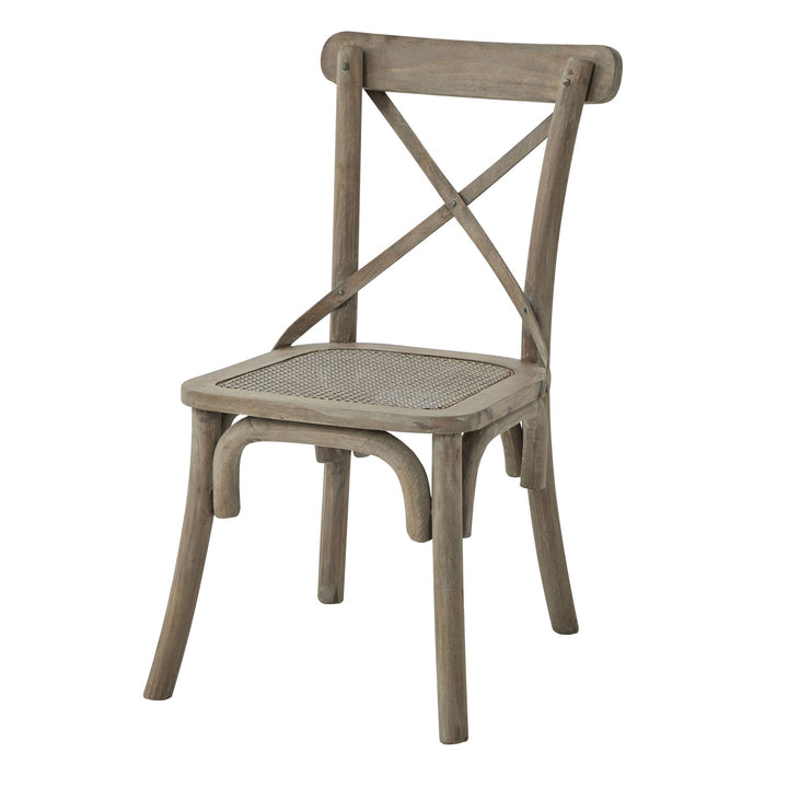 Copgrove Cross Back Dining Chair with Rush Seat