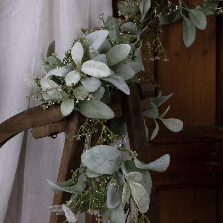 Winter-Garland-With-Lambs-Ear-And-Wax-Flower