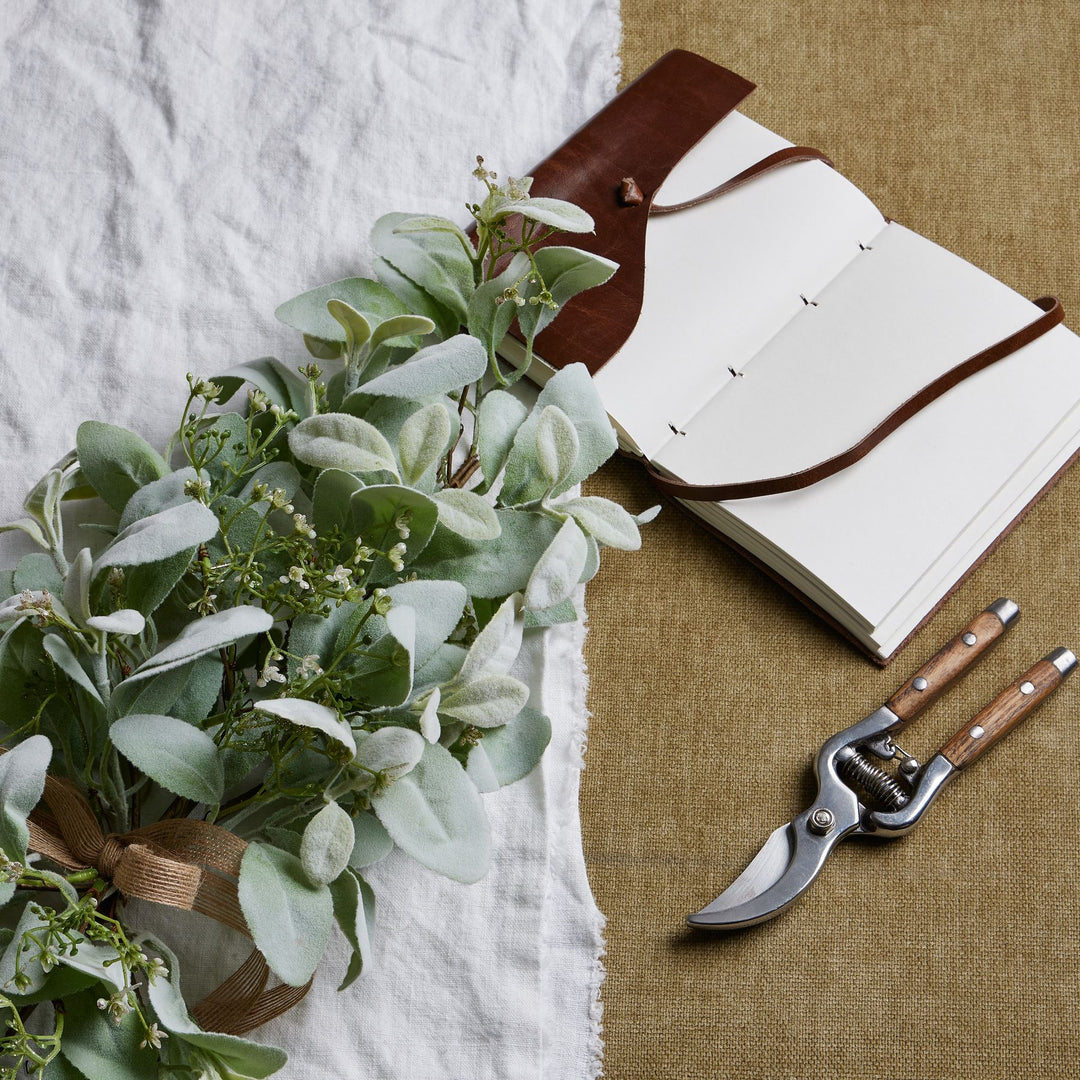 Winter-Spray-Arrangement-With-Lambs-Ear-And-Wax-Flower