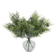 Frosted Pine Spray Stem with Pinecones