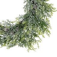 Frosted Pine Wreath with Pinecones