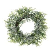 Frosted Pine Wreath with Pinecones