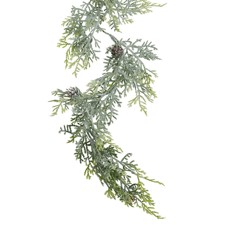 Frosted-Pine-Garland-With-Pinecones
