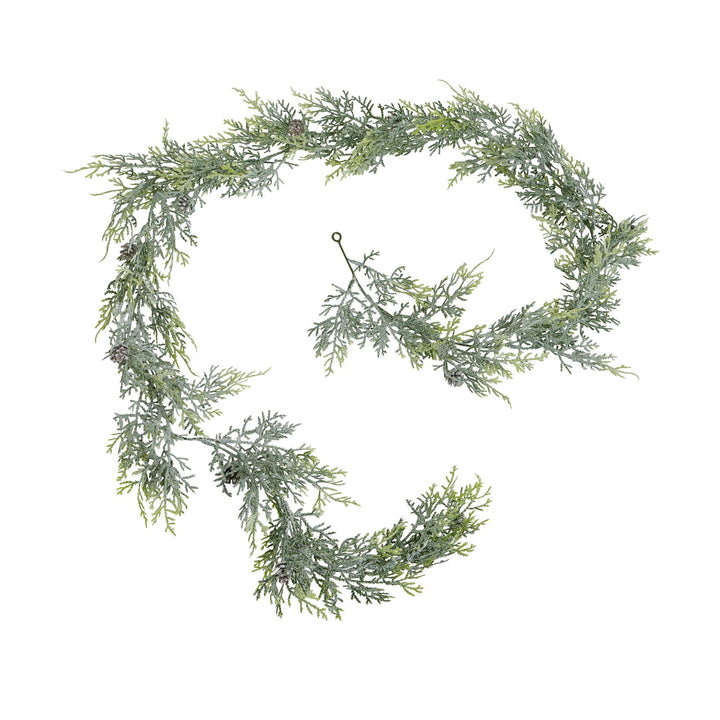 Frosted-Pine-Garland-With-Pinecones