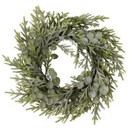 Frosted Pine and Eucalyptus Wreath