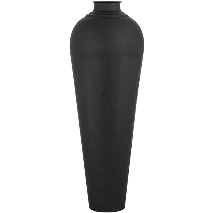 Matt-Black-Large-Hammered-Vase-With-Lid