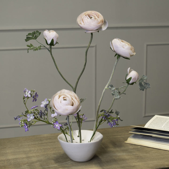 Effortless Floral Design: Off White Ceramic Flower Frog