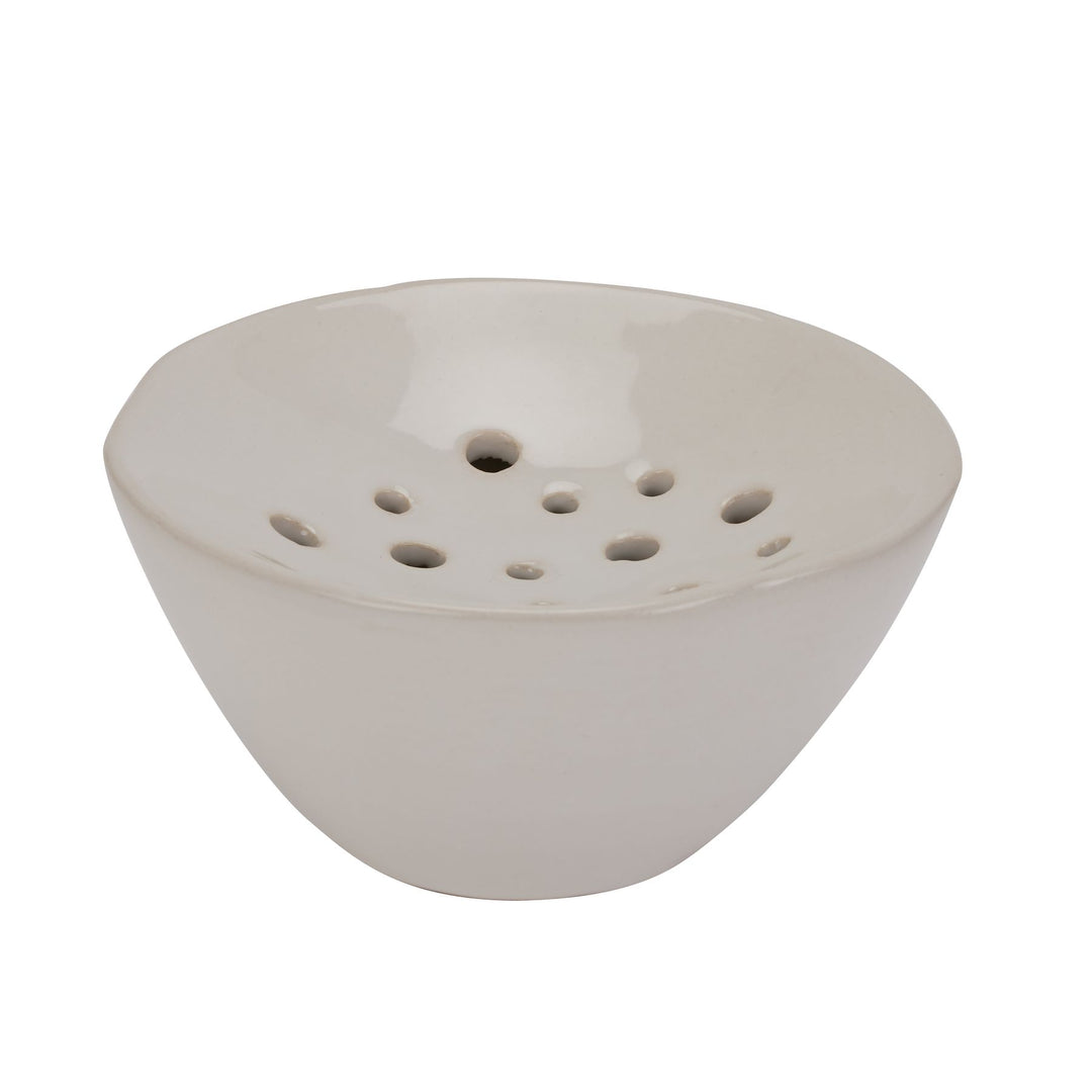 Effortless Floral Design: Off White Ceramic Flower Frog