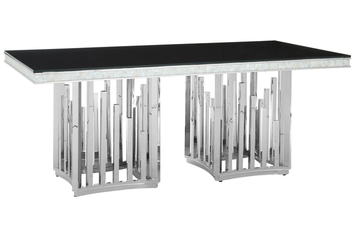 Eliza Dining Table in Silver Finish