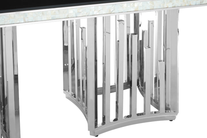 Eliza Dining Table in Silver Finish