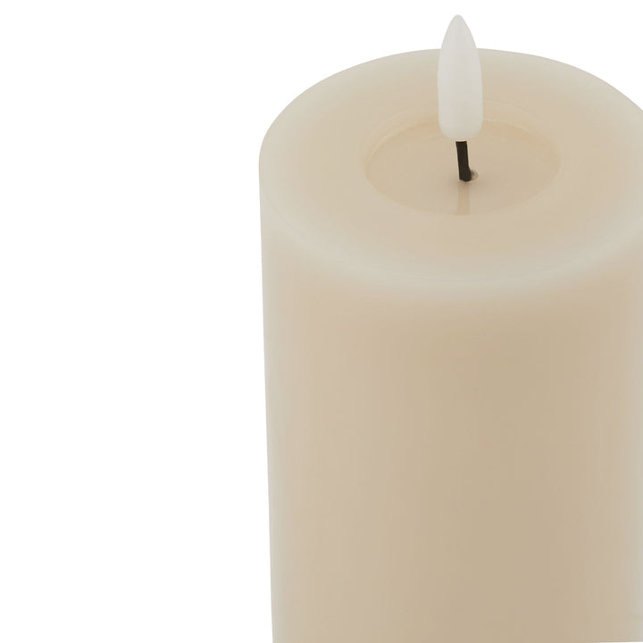 Luxe Collection Melt Effect 3 x 6 Taupe LED Wax Candle