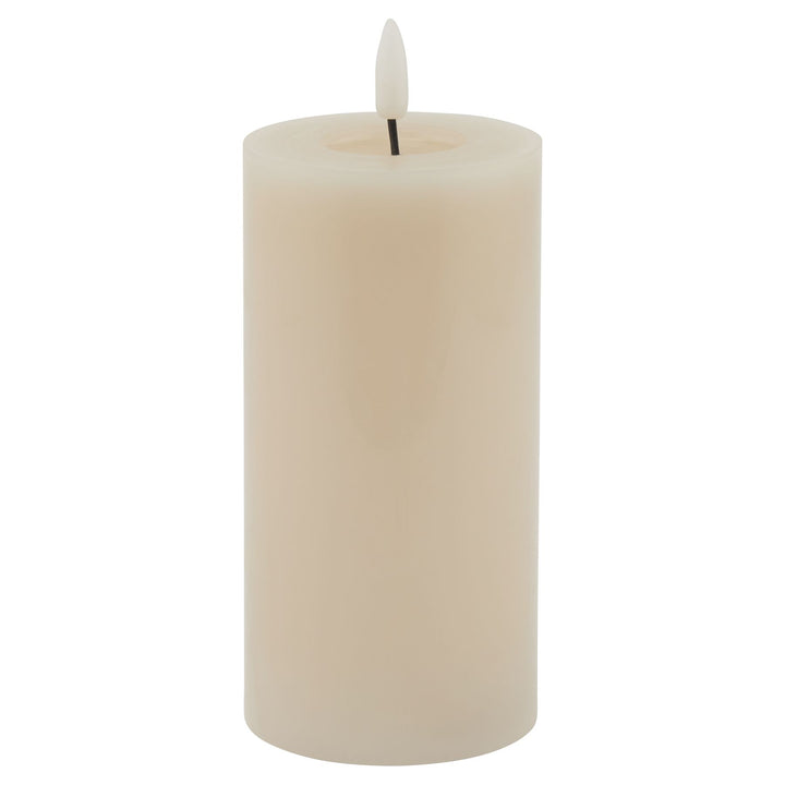 Luxe Collection Melt Effect 3 x 6 Taupe LED Wax Candle