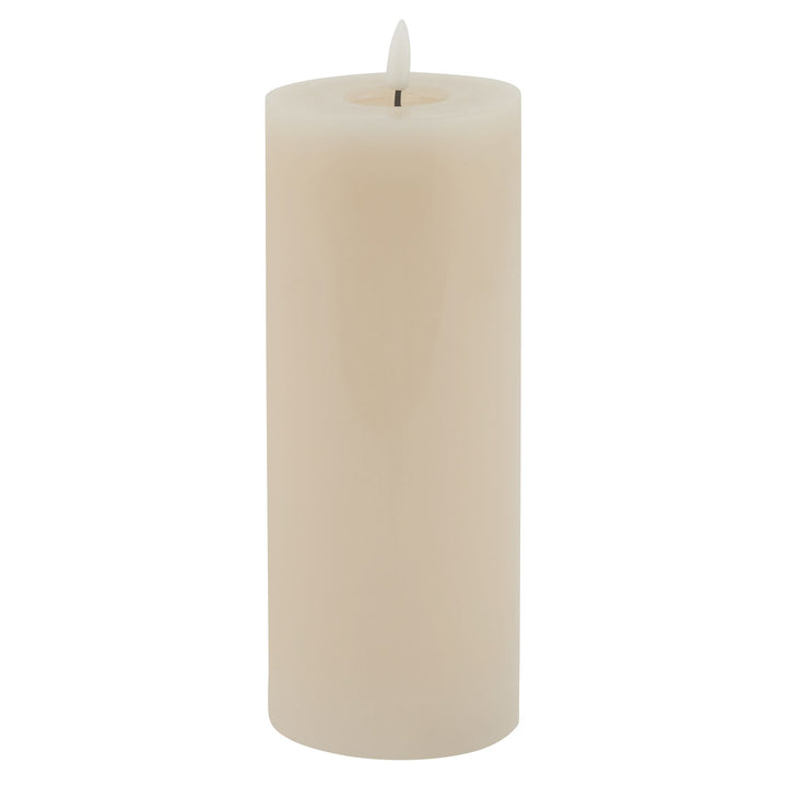 Luxe Collection Melt Effect 3.5 x 9 Taupe LED Wax Candle