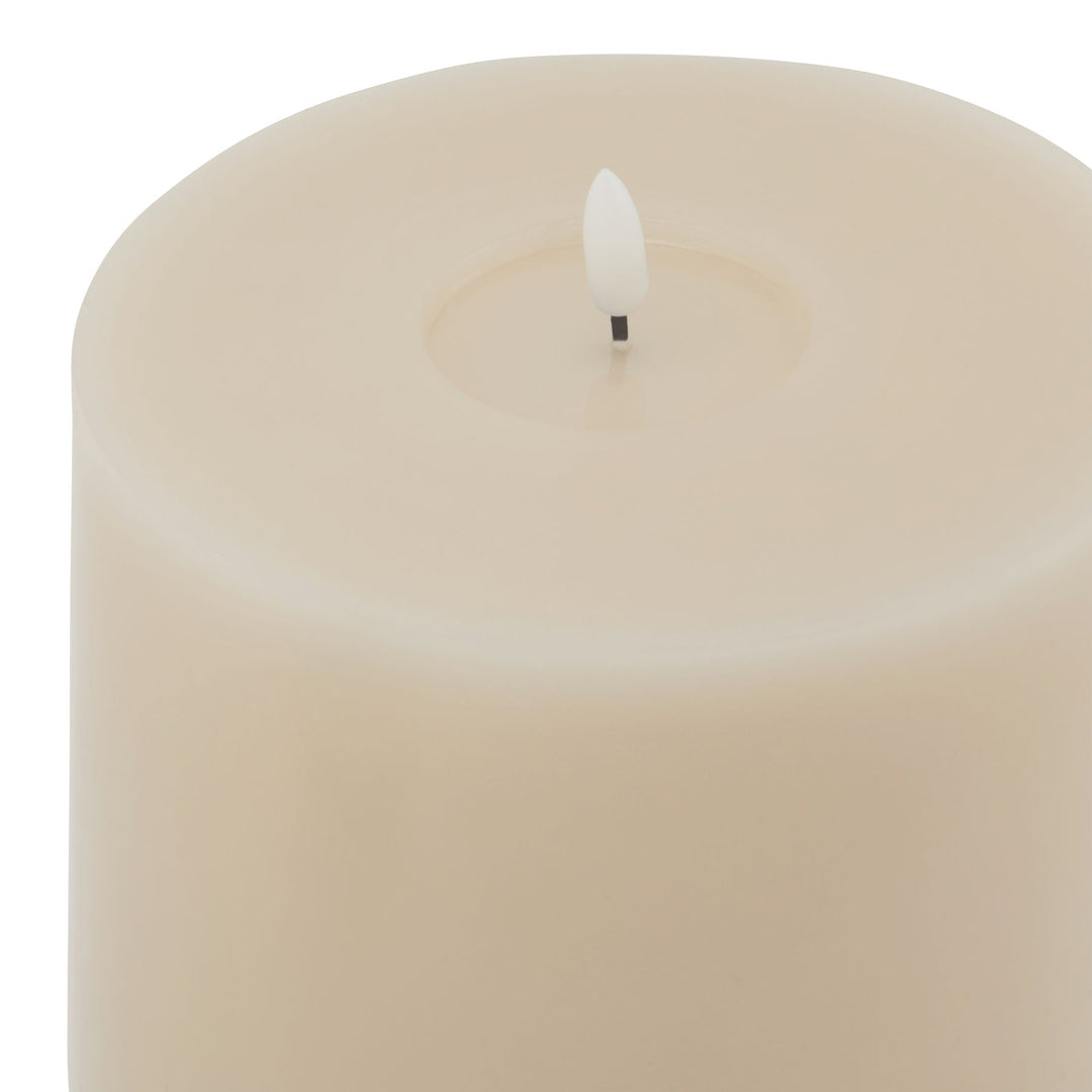 Luxe Collection Melt Effect 6 x 8 Taupe LED Wax Candle