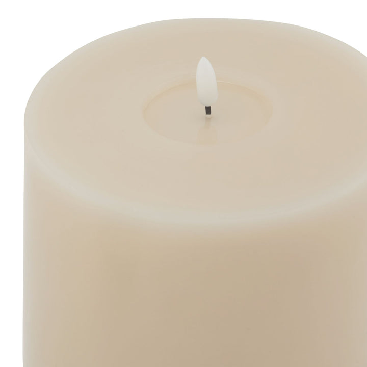 Luxe Collection Melt Effect 6 x 8 Taupe LED Wax Candle