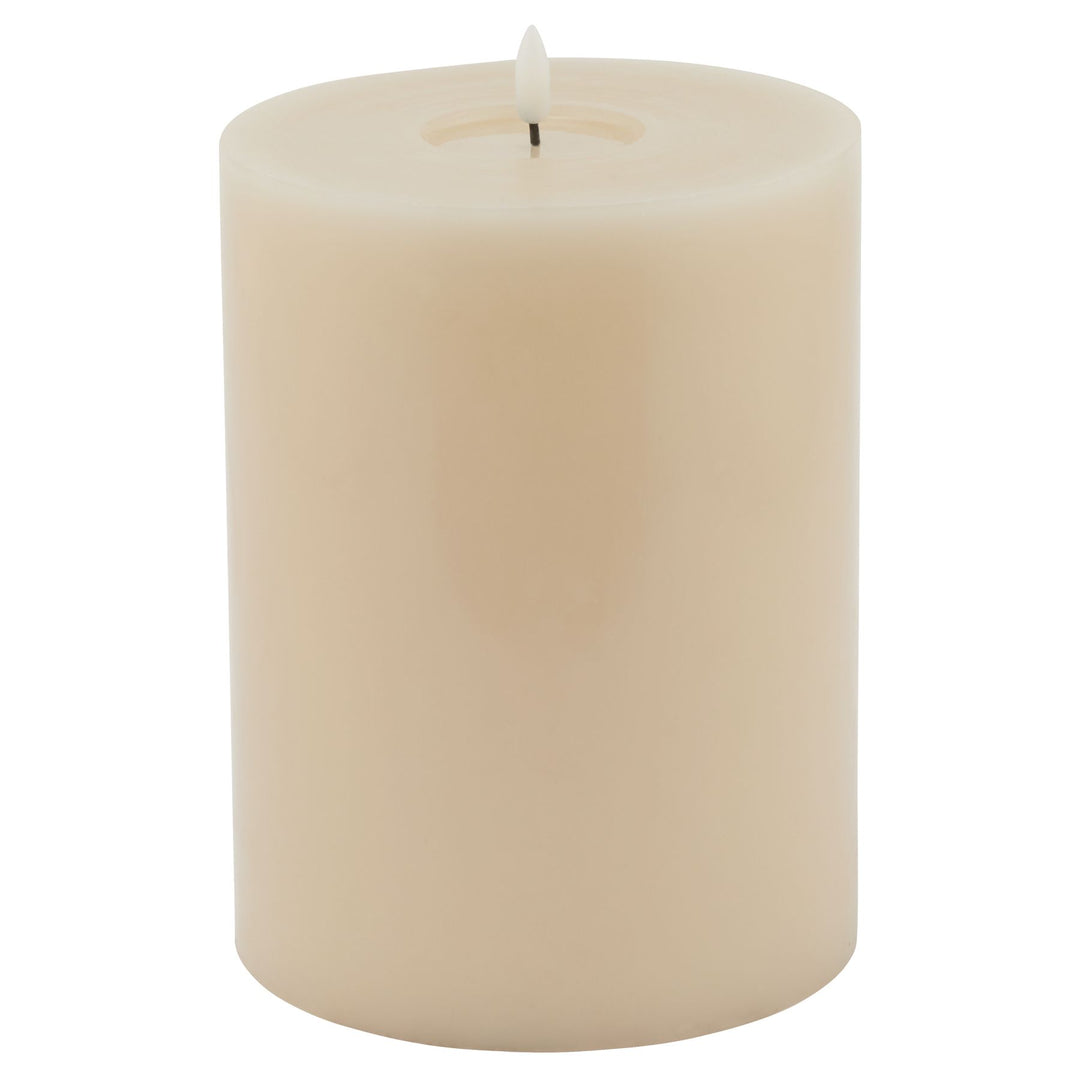 Luxe Collection Melt Effect 6 x 8 Taupe LED Wax Candle