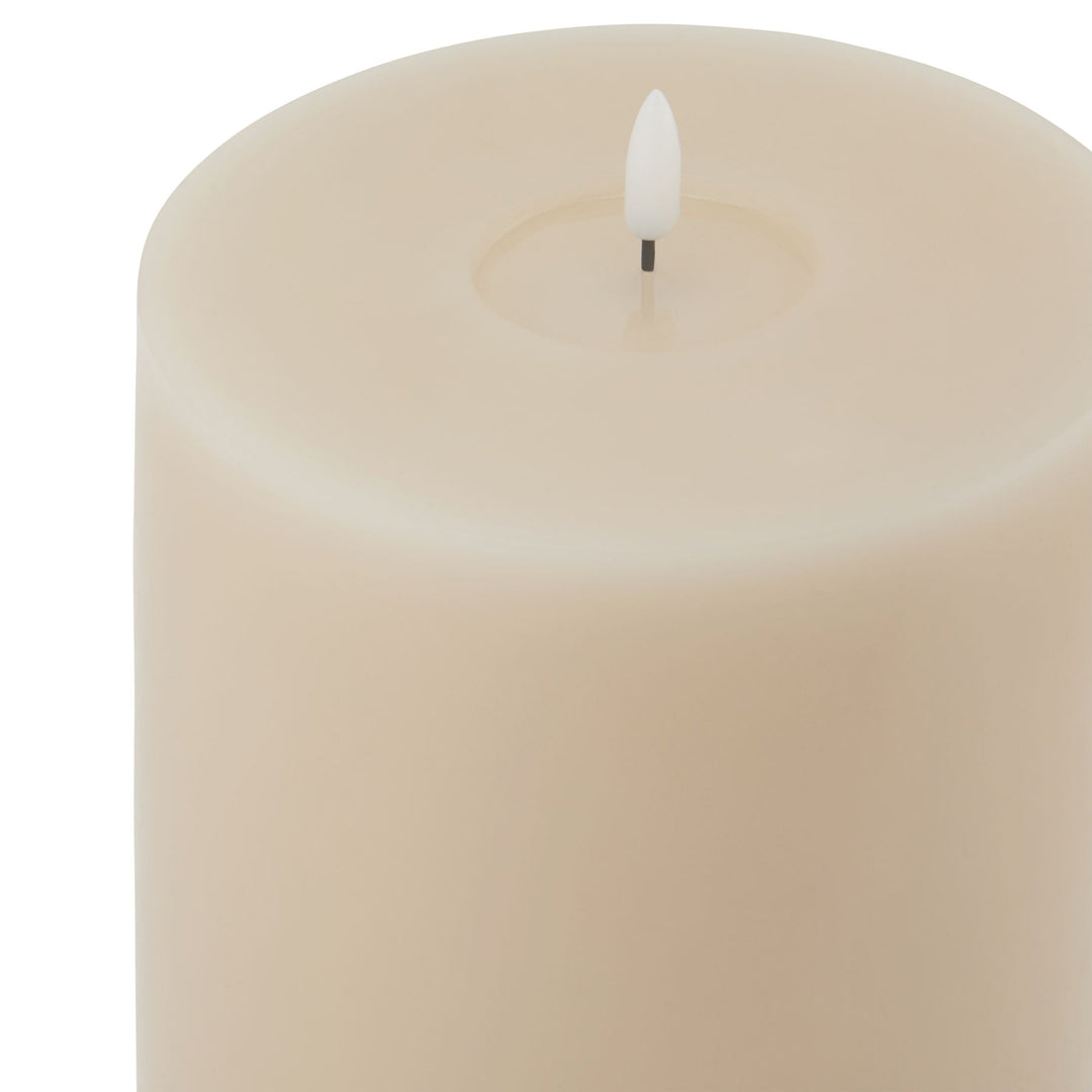 Luxe Collection Melt Effect 6 x 12 Taupe LED Wax Candle