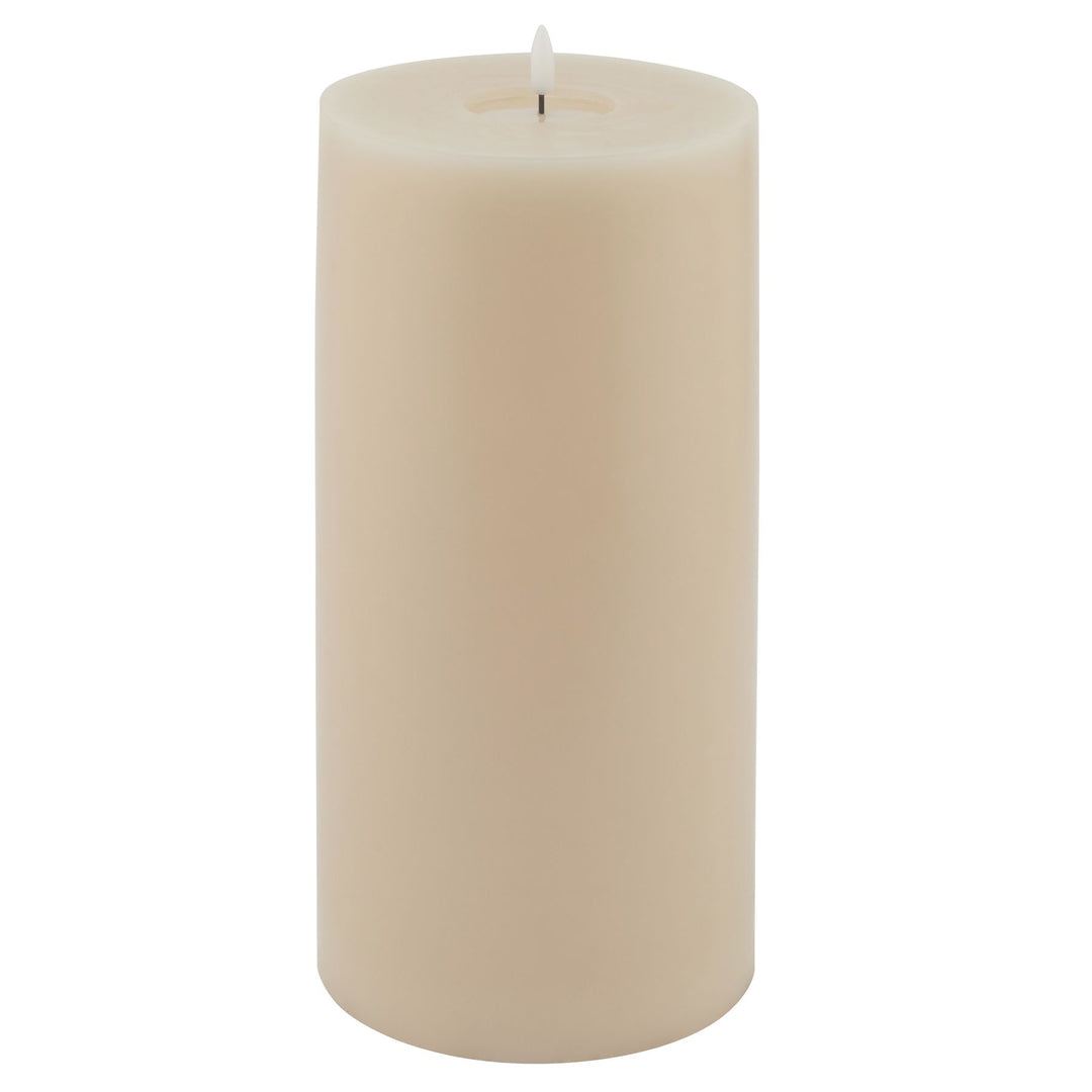Luxe Collection Melt Effect 6 x 12 Taupe LED Wax Candle
