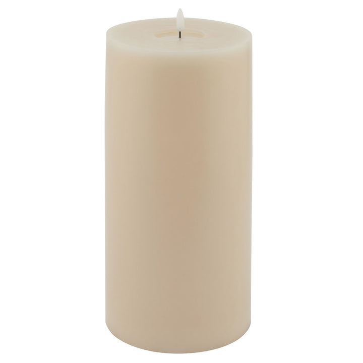 Luxe Collection Melt Effect 6 x 12 Taupe LED Wax Candle