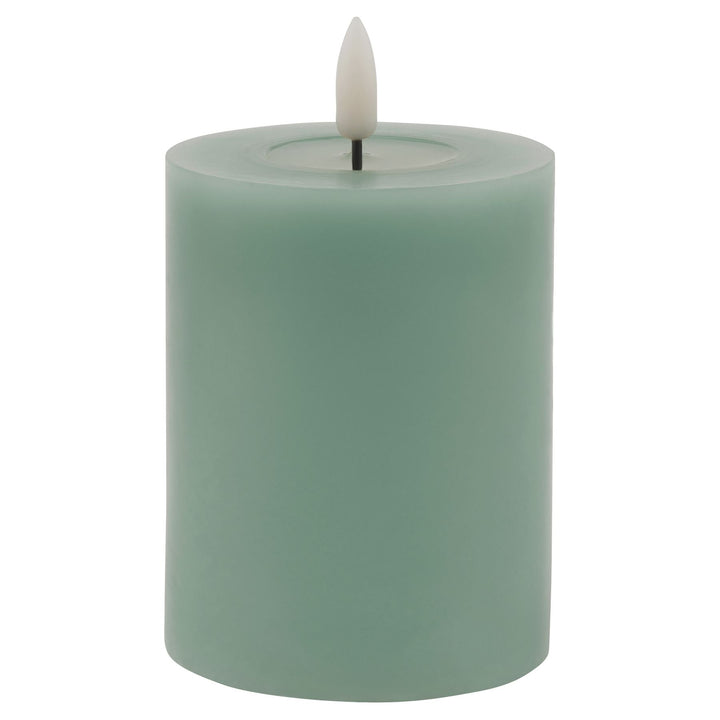 Luxe Collection Melt Effect 3 x 4 Sage LED Wax Candle