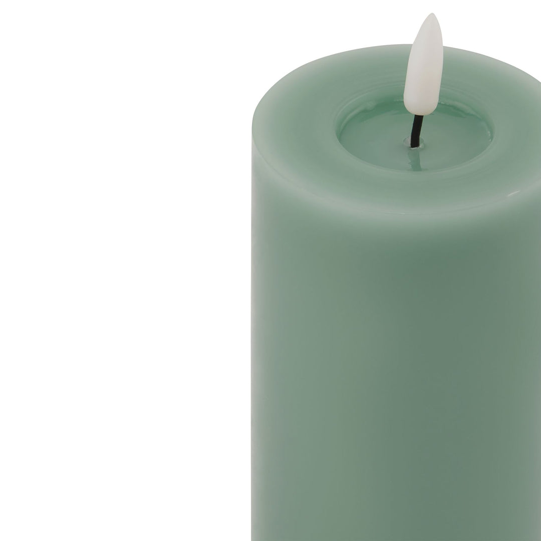 Luxe Collection Melt Effect 3 x 6 Sage LED Wax Candle