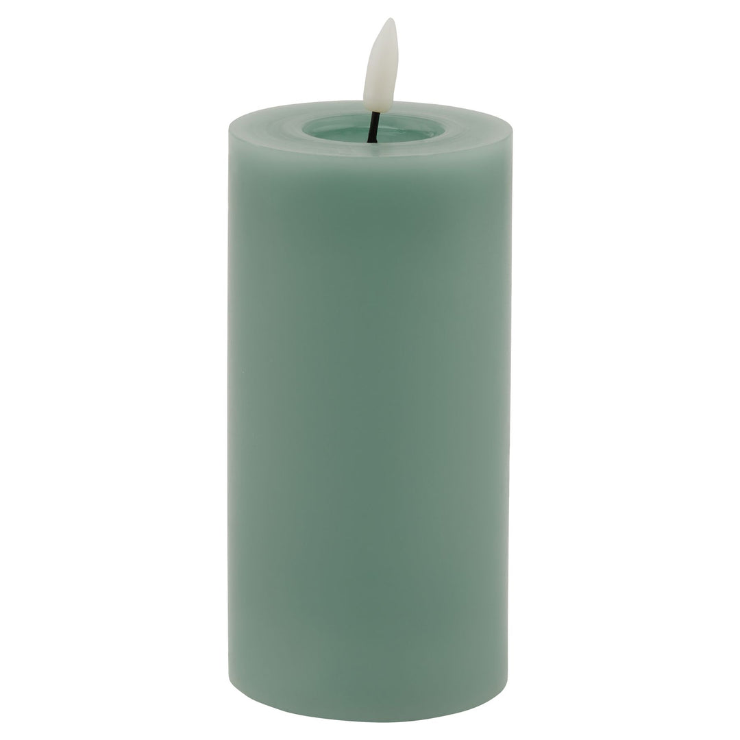 Luxe Collection Melt Effect 3 x 6 Sage LED Wax Candle