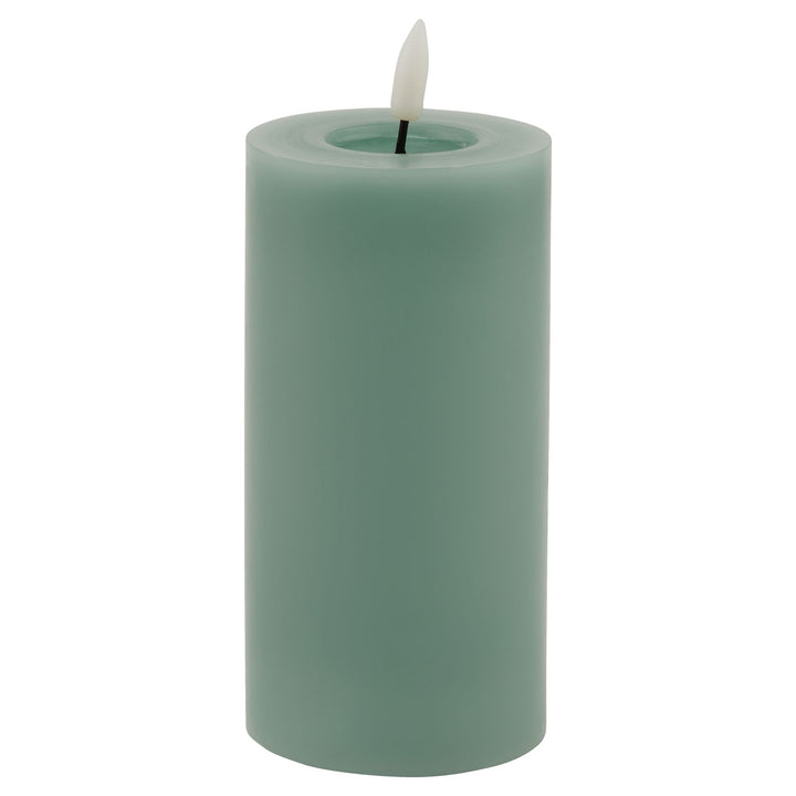 Luxe Collection Melt Effect 3 x 6 Sage LED Wax Candle