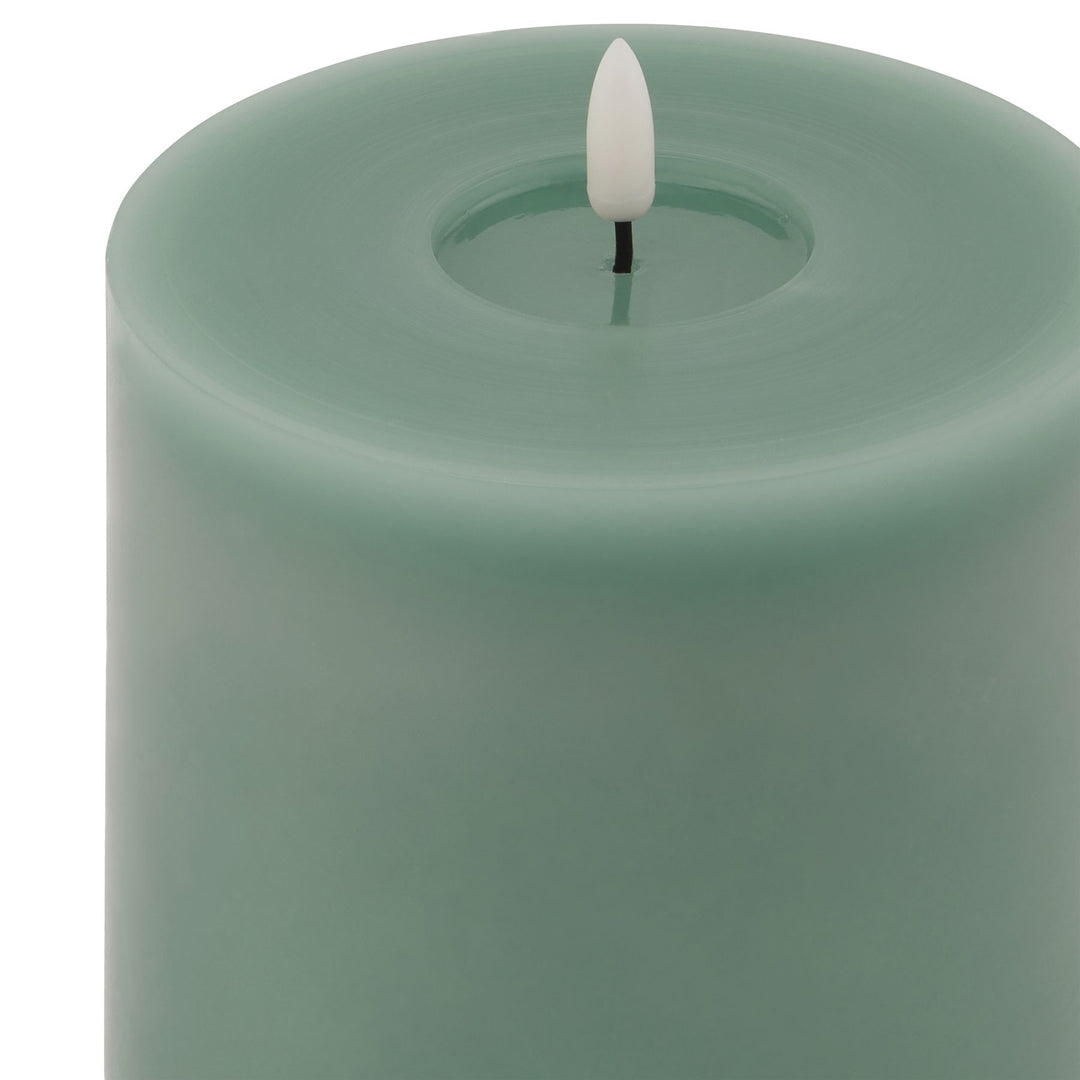 Luxe Collection Melt Effect 5 x 5 Sage LED Wax Candle