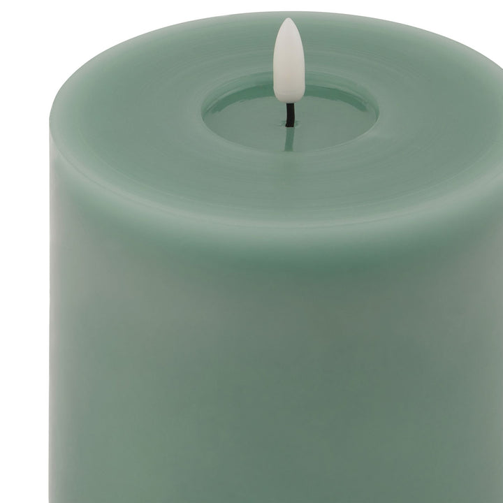 Luxe Collection Melt Effect 5 x 5 Sage LED Wax Candle