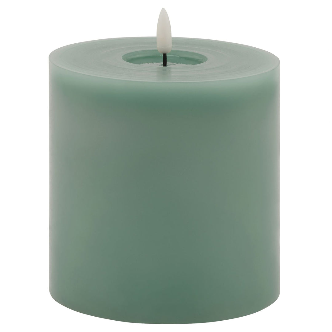 Luxe Collection Melt Effect 5 x 5 Sage LED Wax Candle
