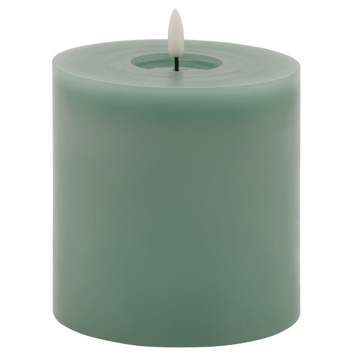 Luxe Collection Melt Effect 5 x 5 Sage LED Wax Candle