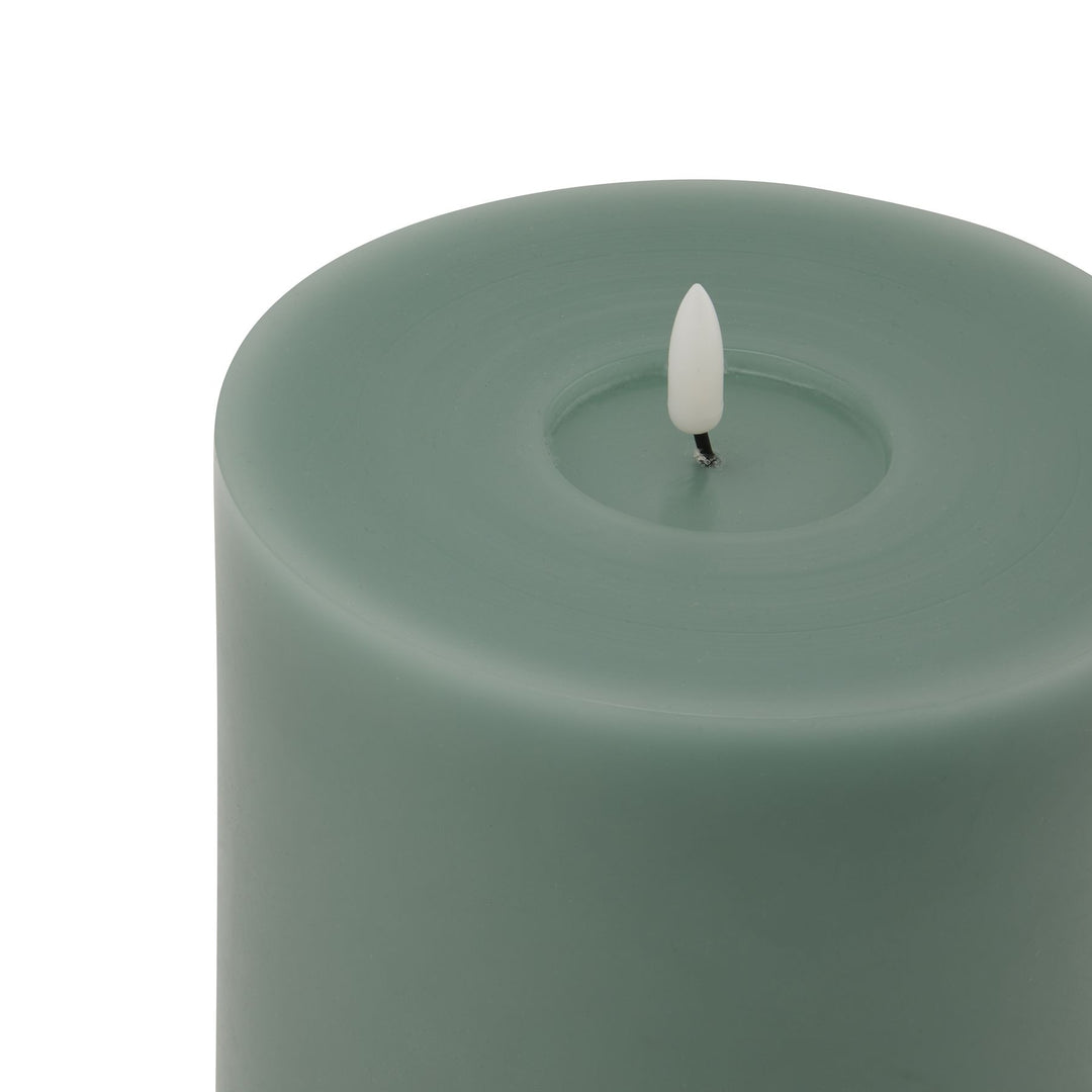 Luxe Collection Melt Effect 6 x 8 Sage LED Wax Candle