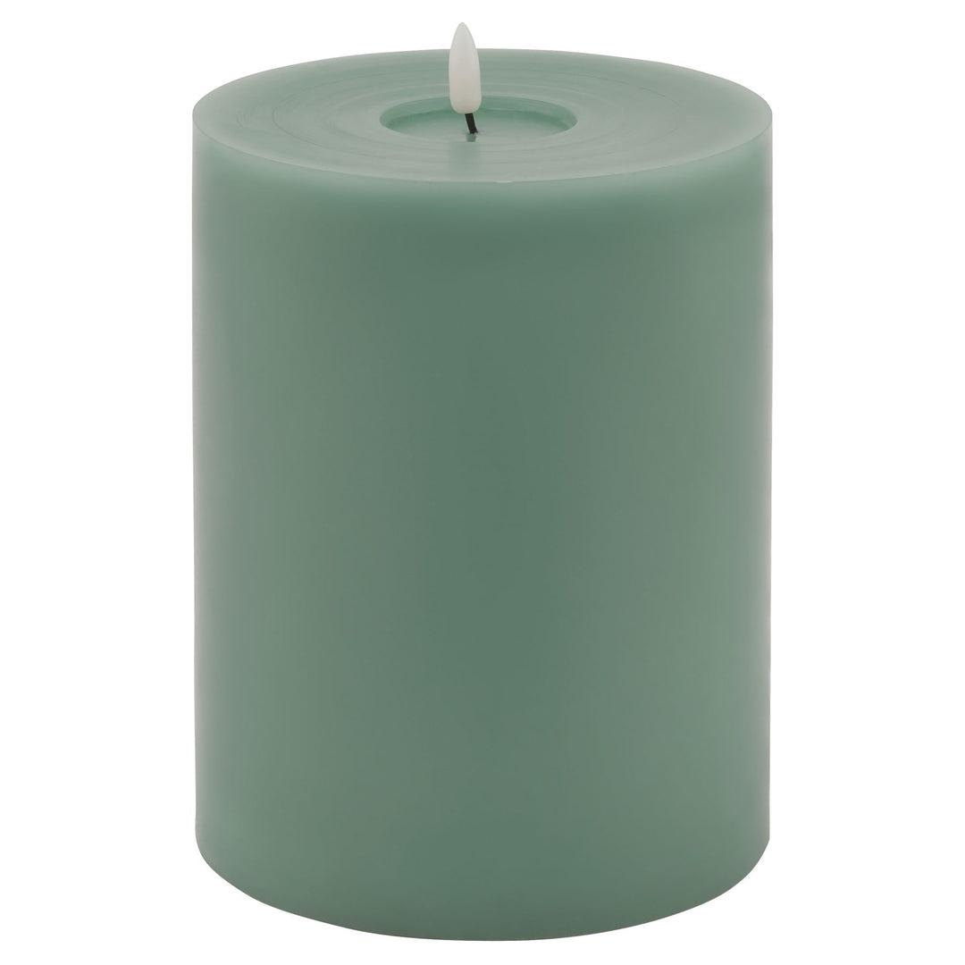 Luxe Collection Melt Effect 6 x 8 Sage LED Wax Candle