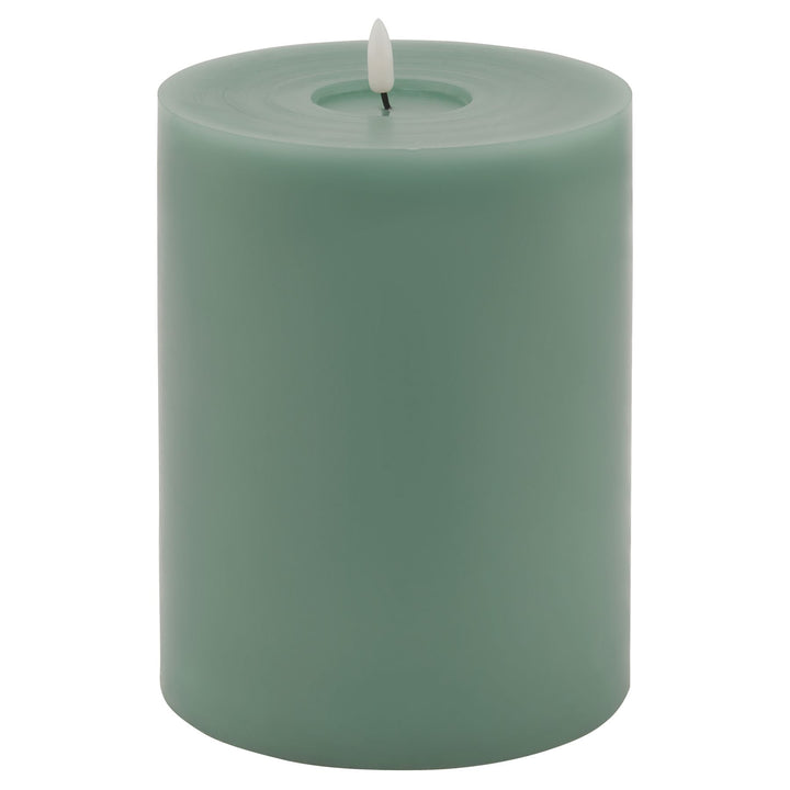 Luxe Collection Melt Effect 6 x 8 Sage LED Wax Candle