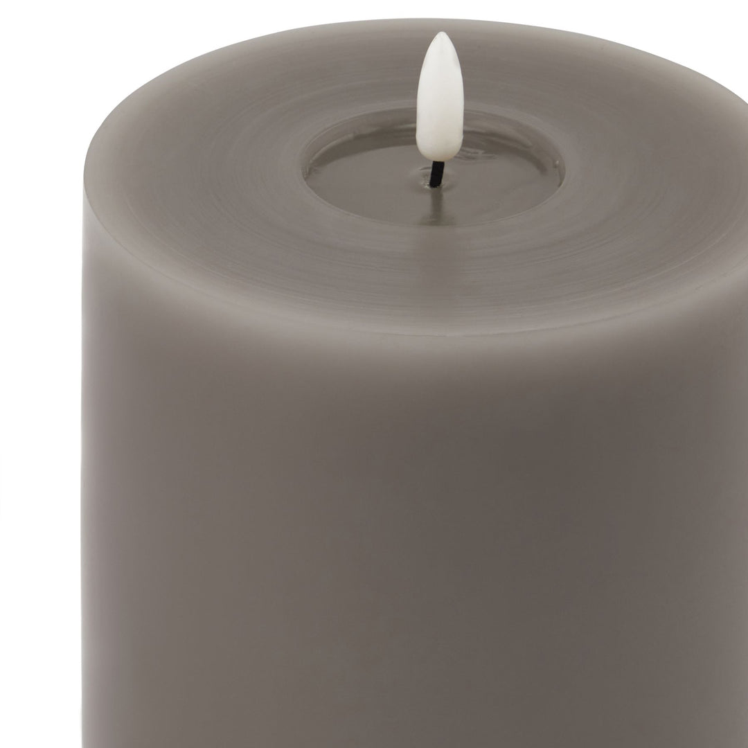 Luxe Collection Melt Effect 5 x 5 Grey LED Wax Candle