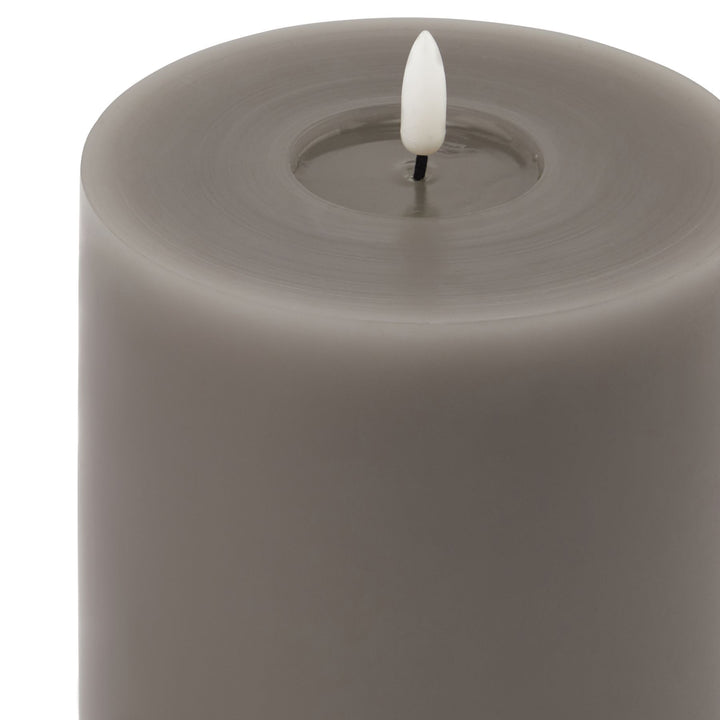 Luxe Collection Melt Effect 5 x 5 Grey LED Wax Candle
