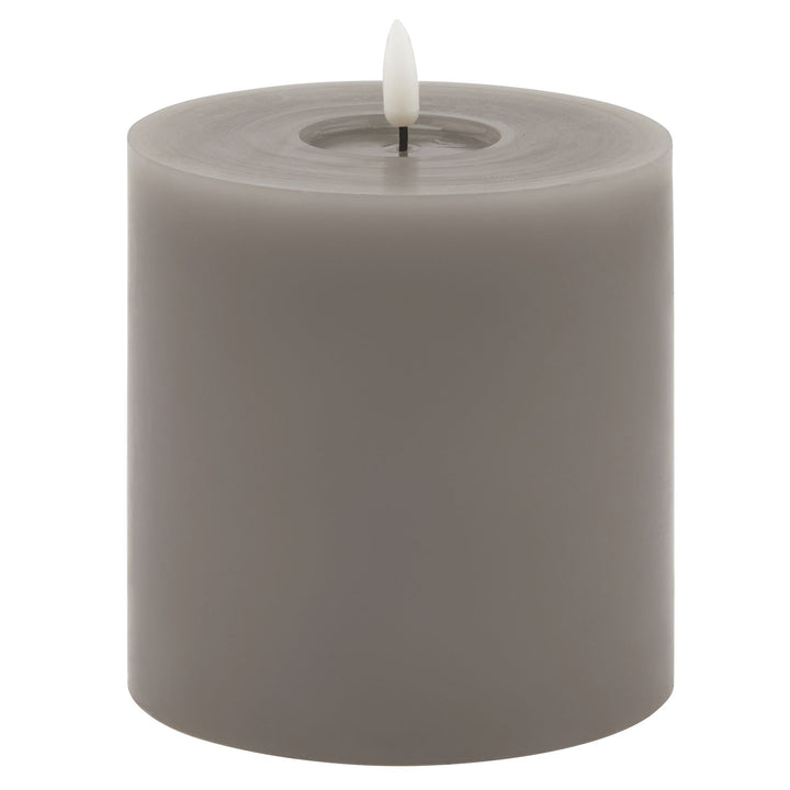 Luxe Collection Melt Effect 5 x 5 Grey LED Wax Candle