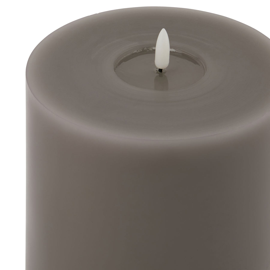 Luxe Collection Melt Effect 6 x 8 Grey LED Wax Candle