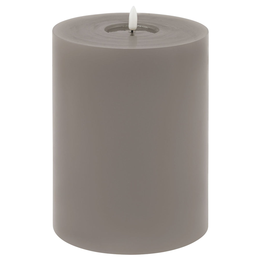 Luxe Collection Melt Effect 6 x 8 Grey LED Wax Candle
