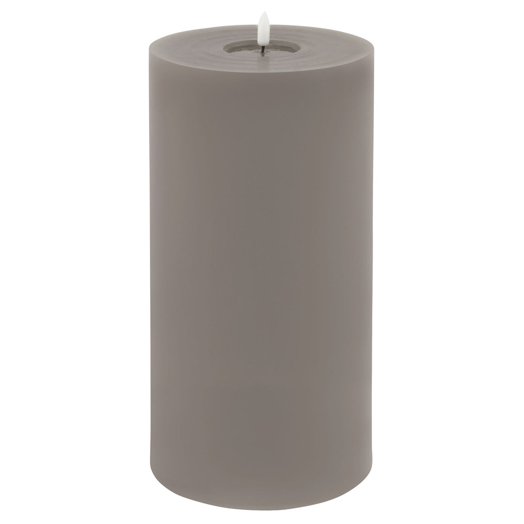 Luxe Collection Melt Effect 6 x 12 Grey LED Wax Candle
