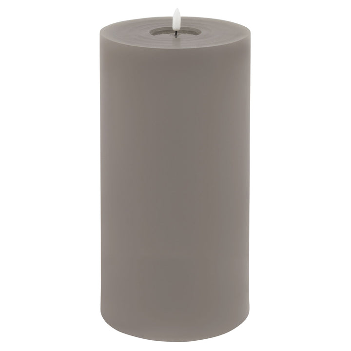 Luxe Collection Melt Effect 6 x 12 Grey LED Wax Candle