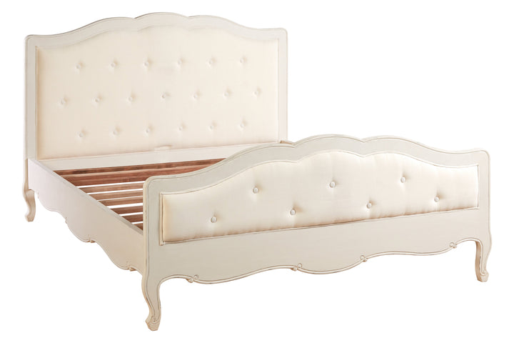 Loire Kingsize Bed in White Finish