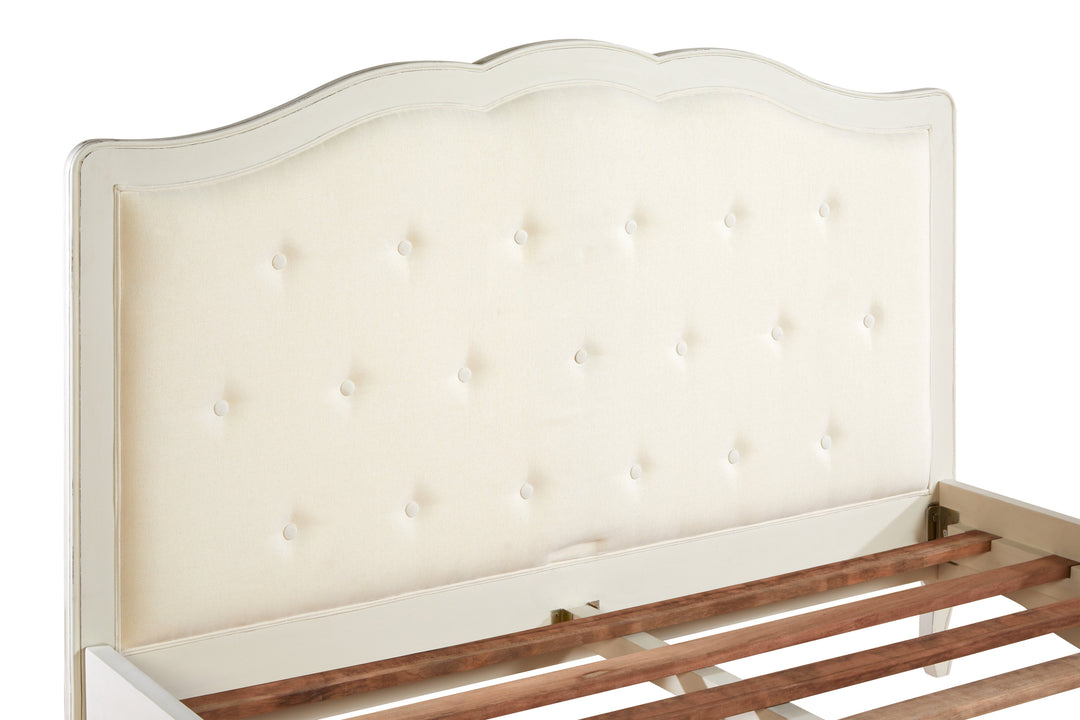 Loire Kingsize Bed in White Finish